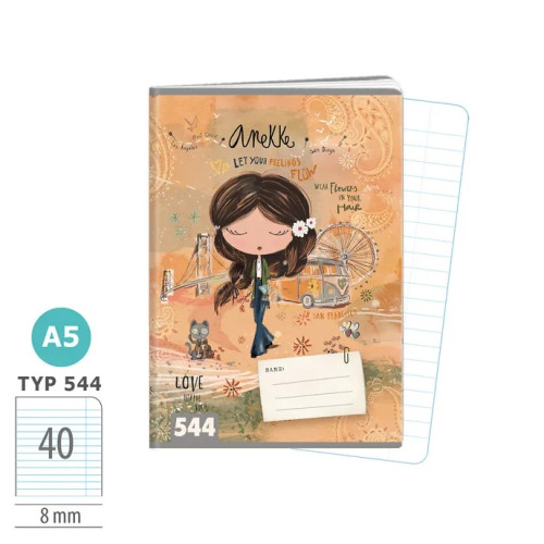 ANEKKE PEACE & LOVE-zošit A5-1595-0411